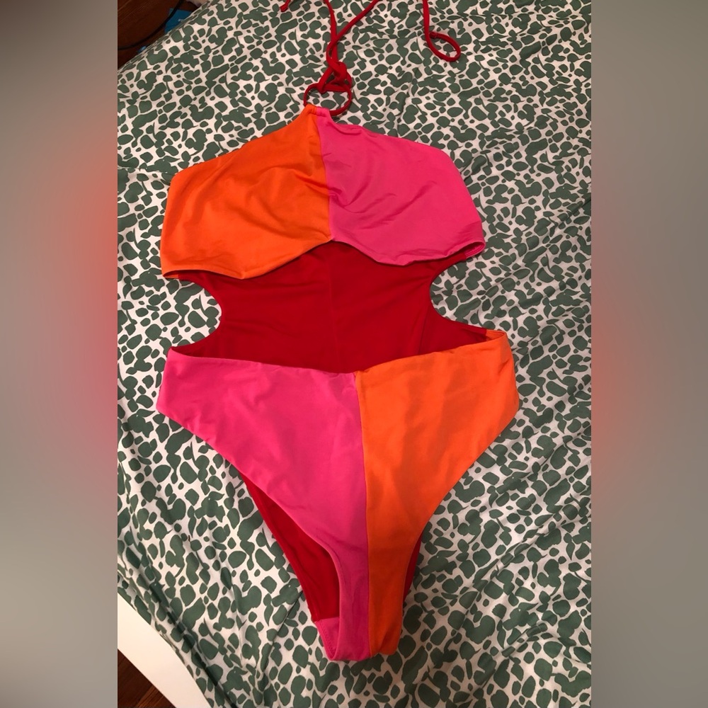 Parade Red and Orange Swimsuit